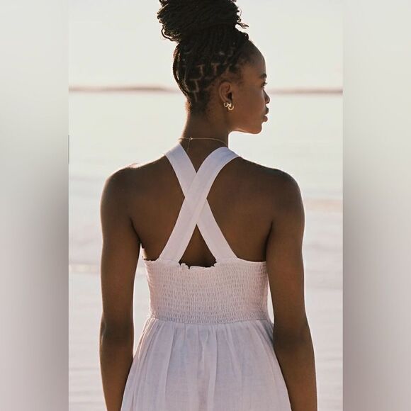 NWT Vitamin A Canyon Linen Midi Dress - Picture 6 of 12